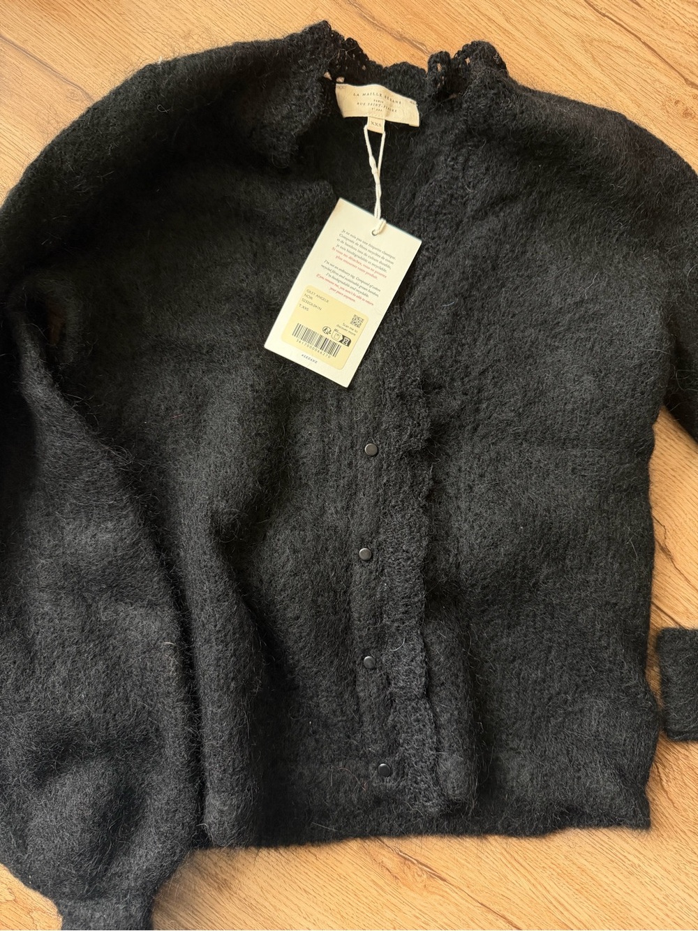 NWT Sezane Angelie Cardigan XXS black